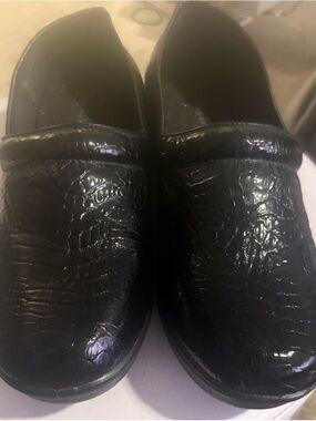Black Men's Slip-On Leather Work Shoes